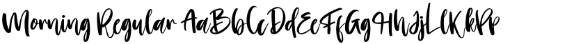 Morning Regular font