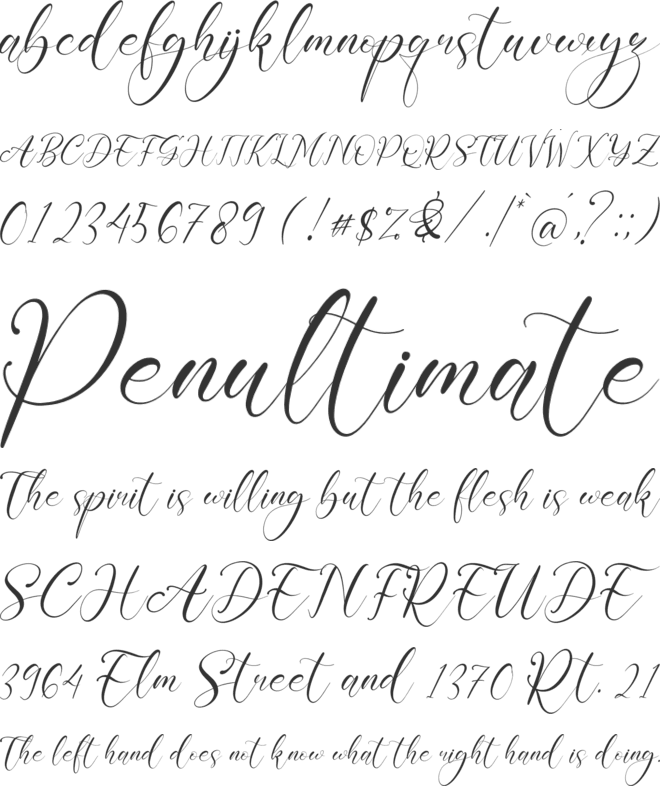 Kalindaty Alintaria font preview