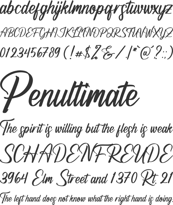 Richards Frederick font preview