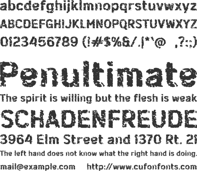 d Deru font preview