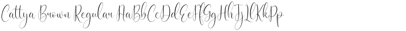 Cattya Brown Regular font