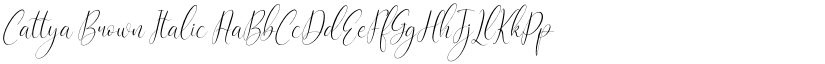 Cattya Brown Italic font