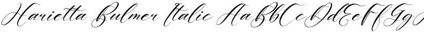 Harietta Bulmer Italic font