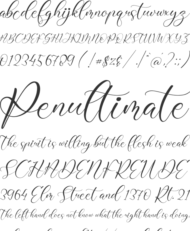 Rafaela Salitha font preview