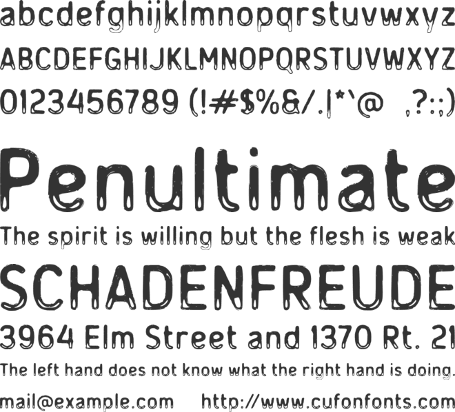 d Drawasi font preview