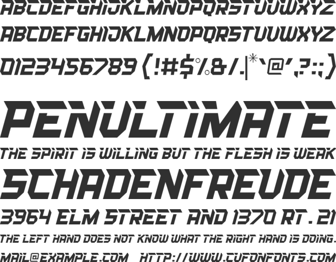 Middletown font preview