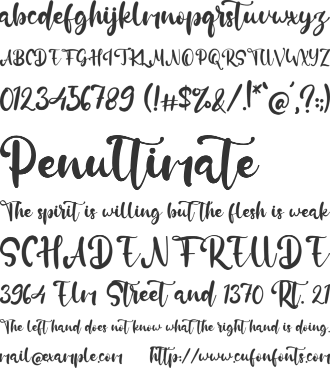 Rachell Gold font preview