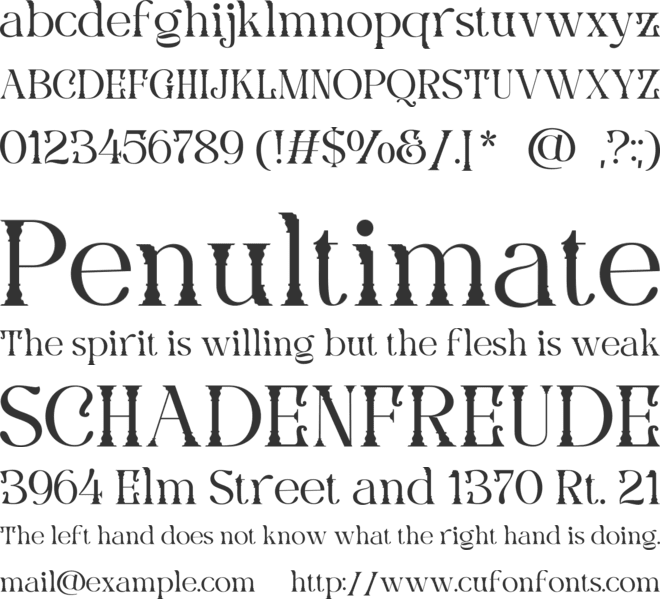 Nolliga font preview