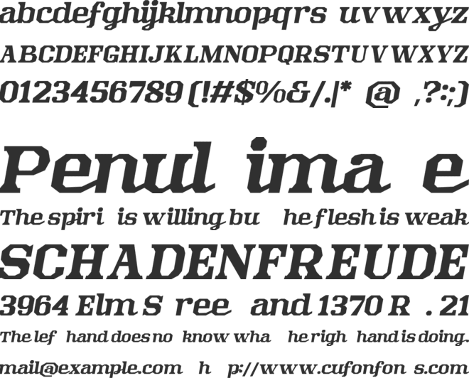 SPEED HOLICK font preview