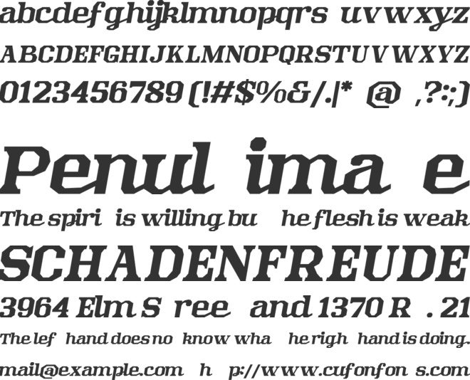SPEED HOLICK font preview