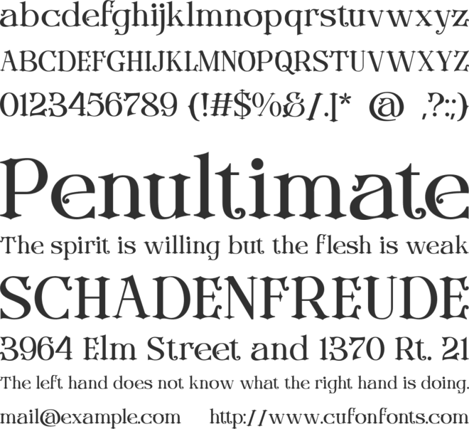 RUSTY STORE font preview