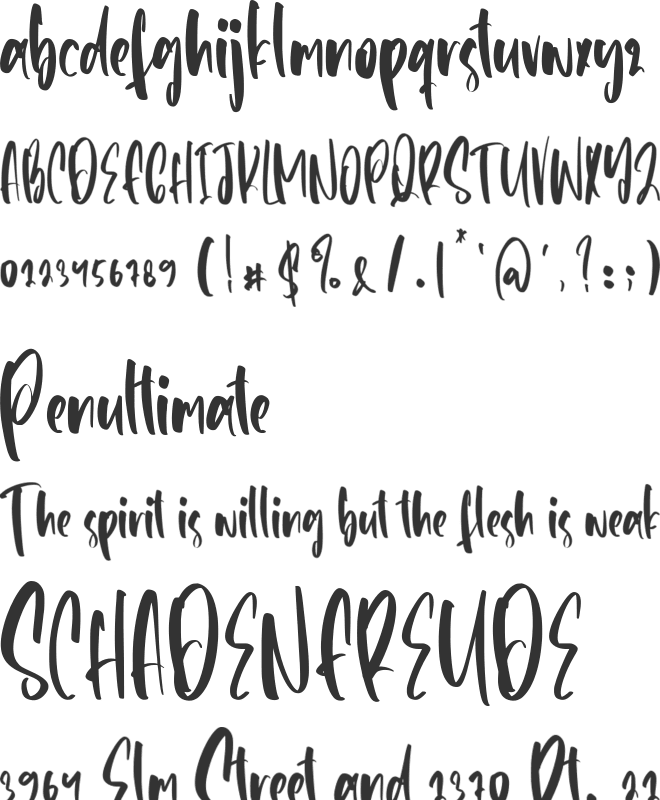 Spring Vacation font preview