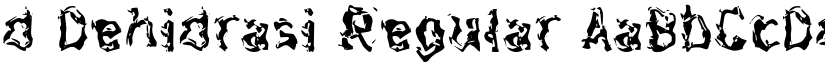 d Dehidrasi Regular font