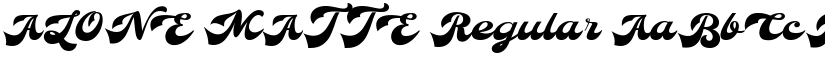 ALONE MATTE Regular font