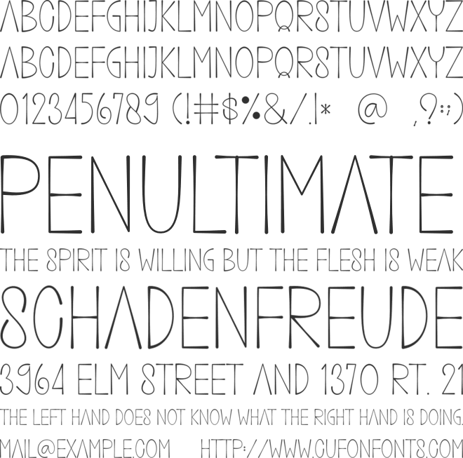 Crafter font preview