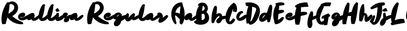 Reallisa Regular font