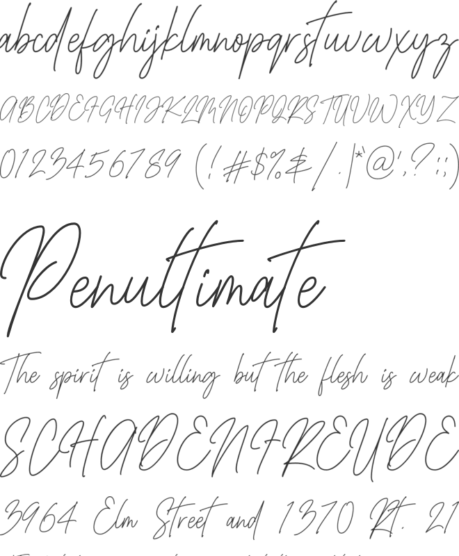 Bangli Kintamani Monoline font preview