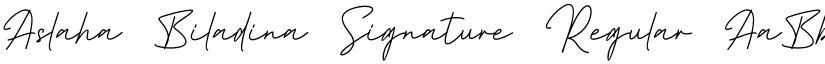 Aslaha Biladina Signature Regular font