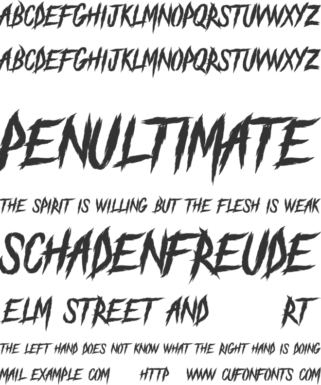 The Black Festival  DEMO font preview