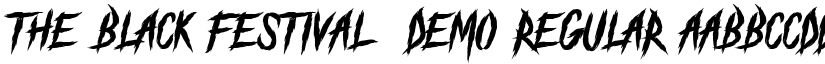 The Black Festival  DEMO Regular font