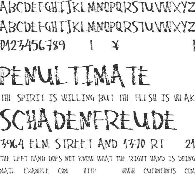 StaleMarker font preview