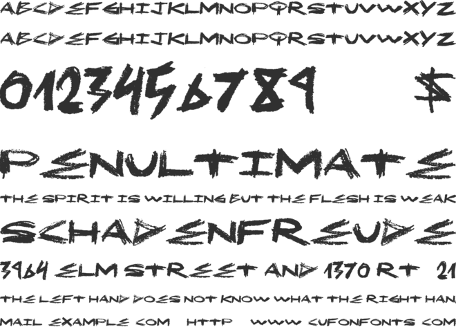 MakeOut font preview