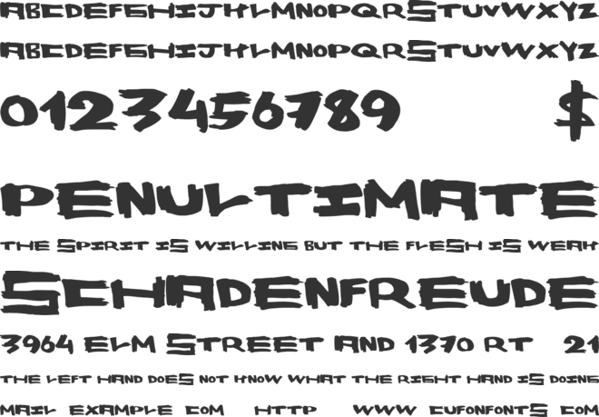 SpaceBang font preview