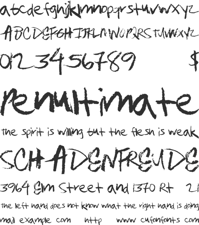 QuitWork font preview