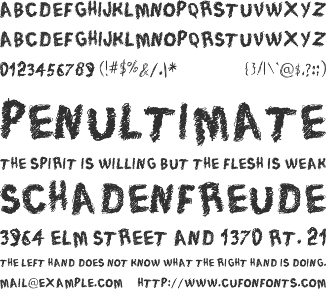 Trace of Rough font preview