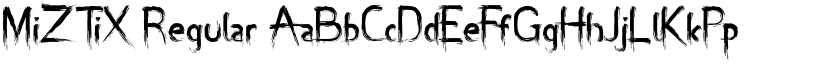 MiZTiX Regular font