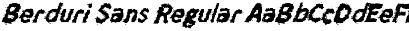 Berduri Sans Regular font