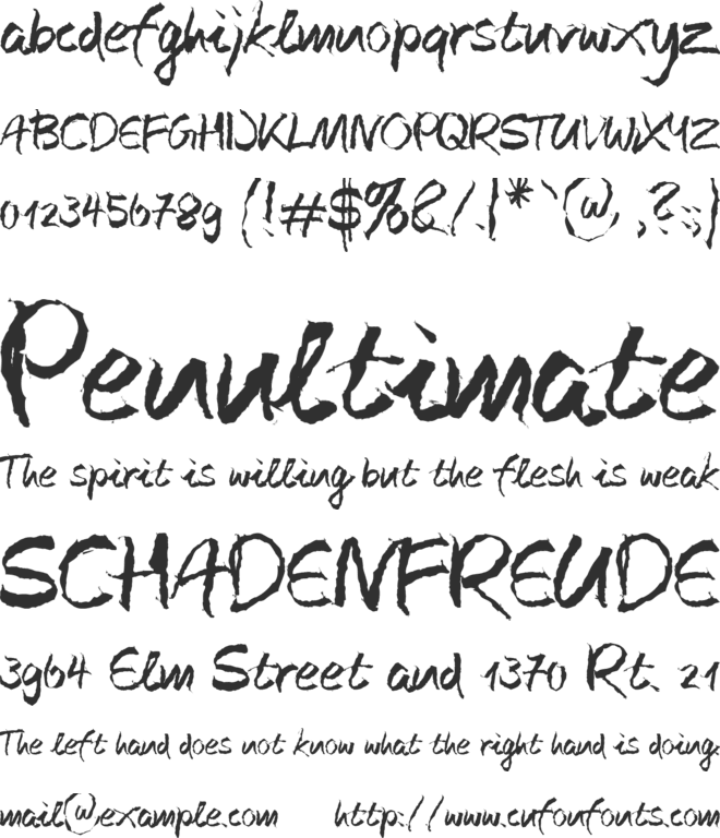 Just Simply font preview