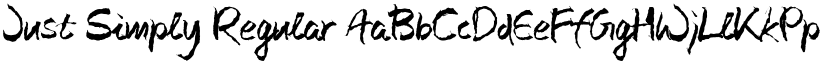 Just Simply Regular font
