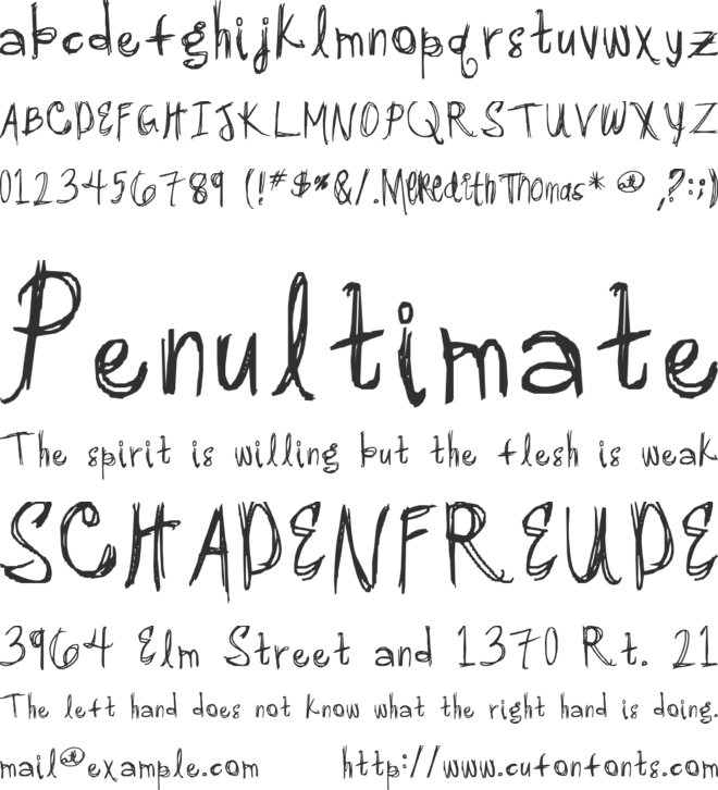 Luhyouone font preview