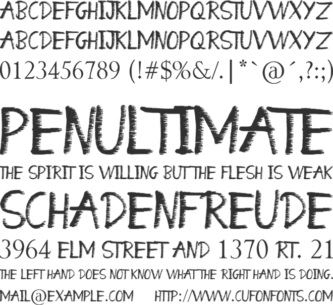 What a Mess font preview