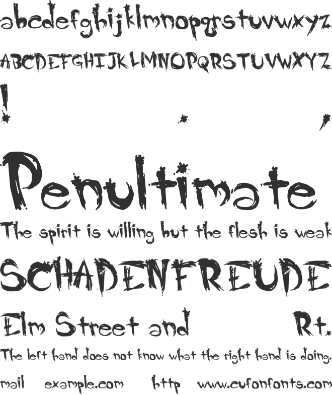 CrappyClothing font preview