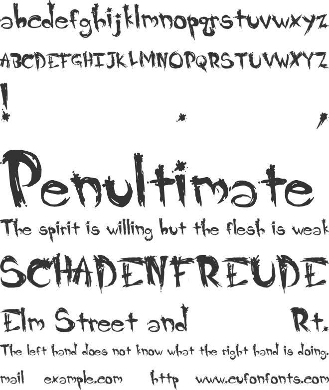 CrappyClothing font preview