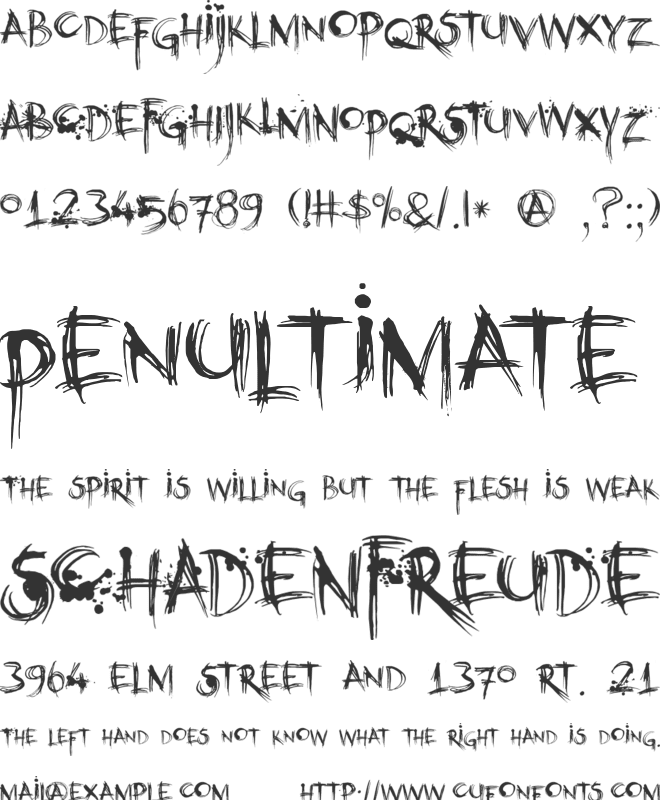 DK Kubikajiri font preview