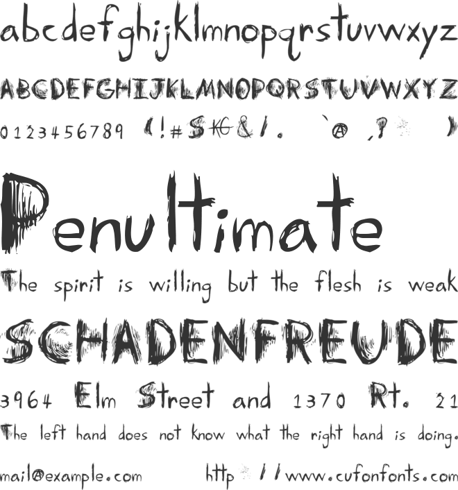 Skretchy font preview