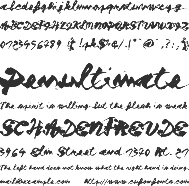 Figure writing font preview