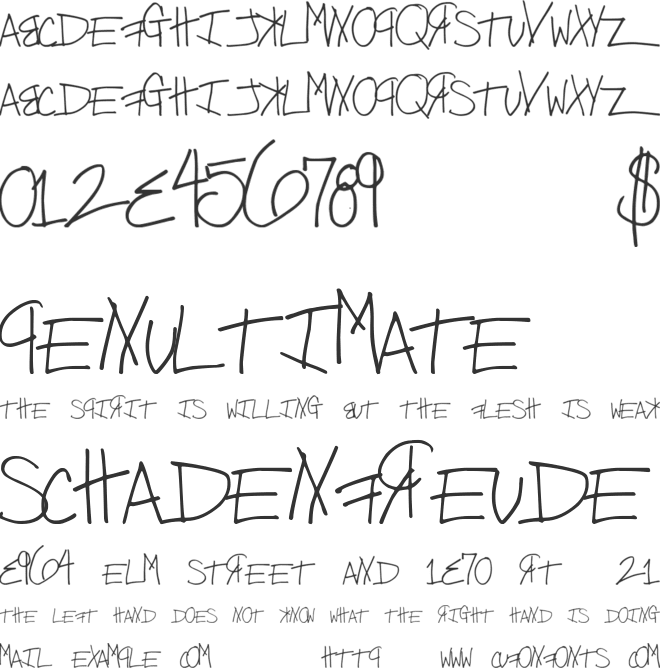 FreeKittenz font preview