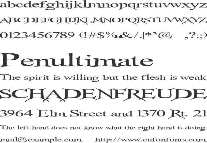 TransMutation font preview