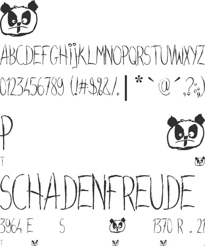 Screamyhand font preview