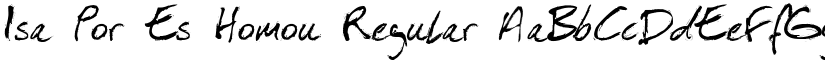 Isa Por Es Homou Regular font