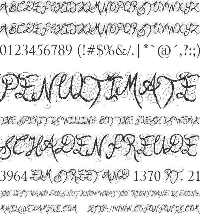 Real People font preview
