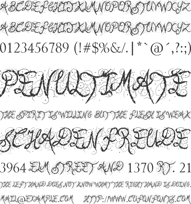 Real People font preview