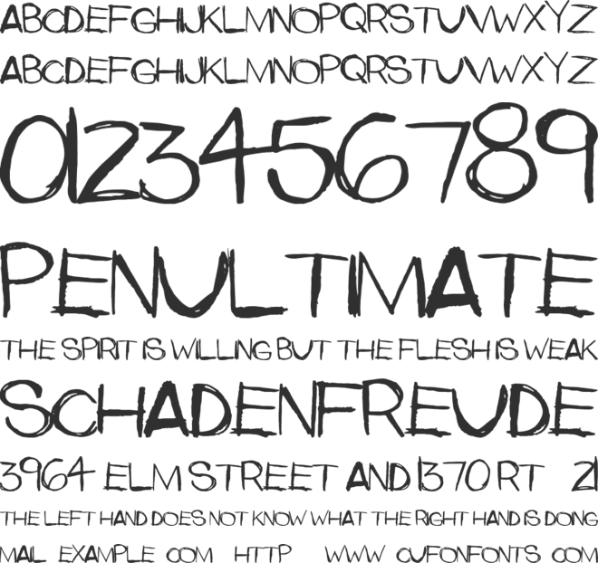 UpperSide font preview