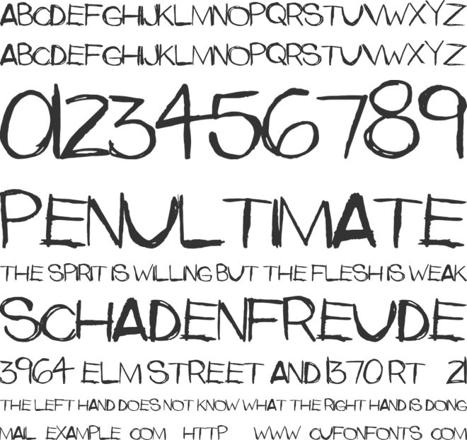 UpperSide font preview