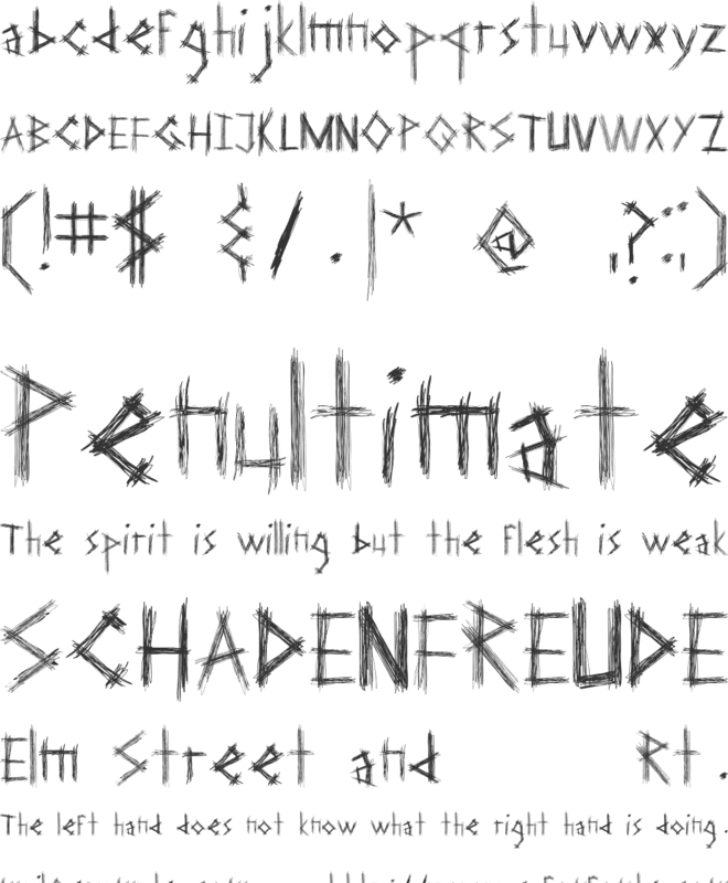 Cakar Ayam font preview