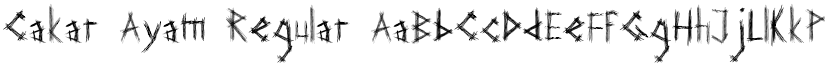 Cakar Ayam Regular font